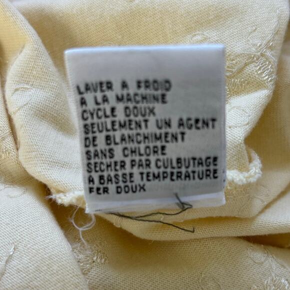 Talbots Yellow Embroidered T-Shirt Size Large Casual Minimalist Streetwear - Picture 10 of 12